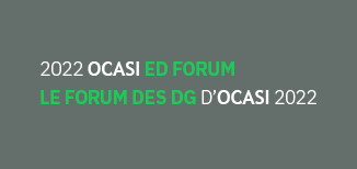 Logo of OCASI ED Forum on gray background