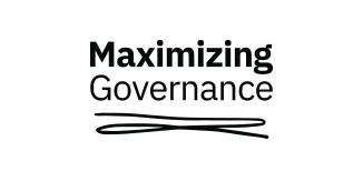 Logo of Maximizing Governance in black on white background