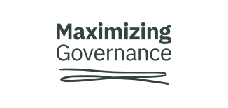 Logo of Maximizing Governance in black on white background