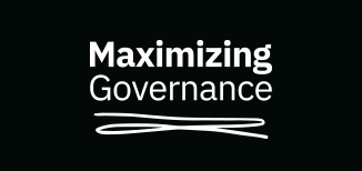 Logo of Maximizing Governance in white on black background