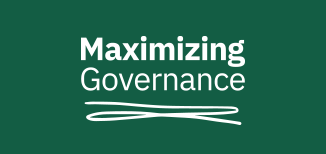 Logo of Maximizing Governance on green background