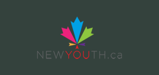 Logo of NewYouth on gray background