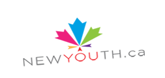 Logo of NewYouth stretched and rotated