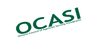 Logo of OCASI stretched and rotated