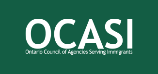 Logo of OCASI on green background