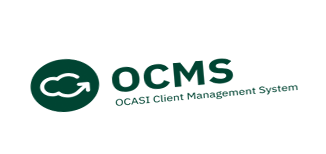 Logo of OCMS stretched and rotated