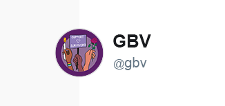 Symbol of GBV on purple background