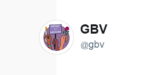 Symbol of GBV on white background