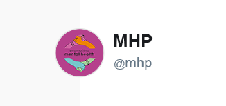 Symbol of MHP on purple background