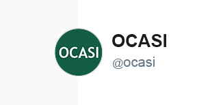 Symbol of OCASI on green background