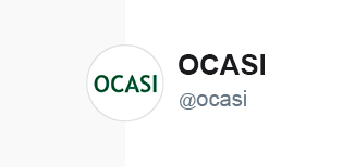 Symbol of OCASI on white background