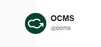 Symbol of OCMS on green background