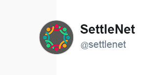 Symbol of SettleNet on gray background