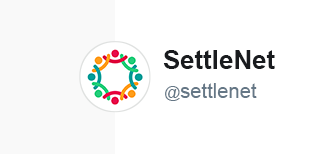 Symbol of SettleNet on white background